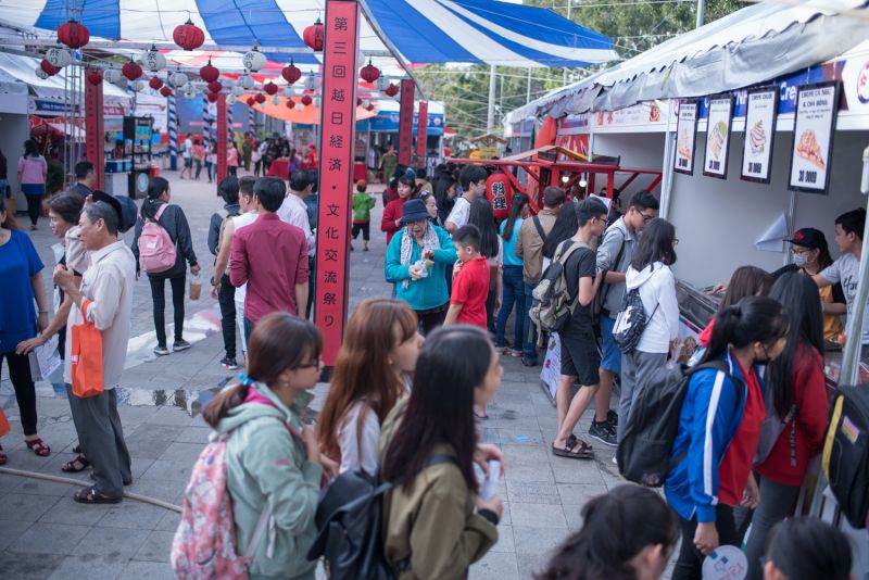 khu gian hàng tại lễ hội Việt Nhật